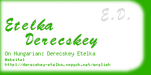 etelka derecskey business card